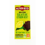 Chocolat noir éclats de citron vert bio et équitable