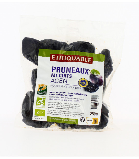 Pruneaux d'Agen mi-cuits bio & équitable