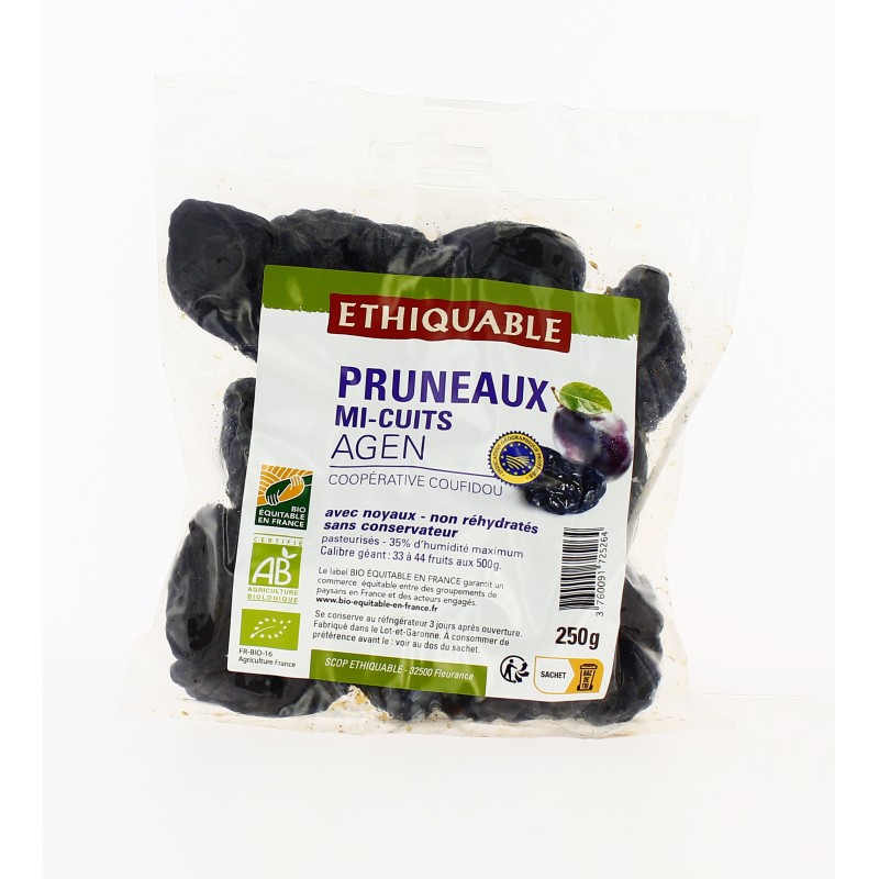 Pruneaux d'Agen mi-cuits bio & équitable