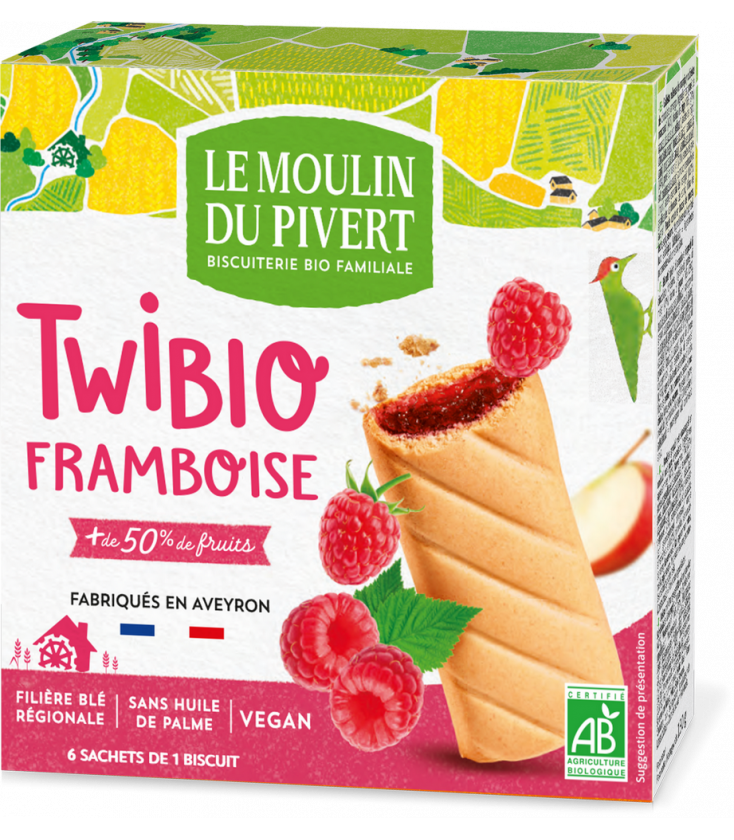 PROMO - Biscuits Twibio fourrés à la framboise bio & vegan