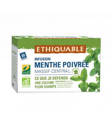 Infusion Menthe Poivrée  Massif Central  bio & équitable