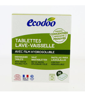 Tablettes lave-vaisselle écologiques hydrosolubles à l'oxygène actif