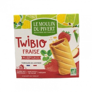 DATE PROCHE - Biscuits Twibio fourrés à la fraise bio & vegan