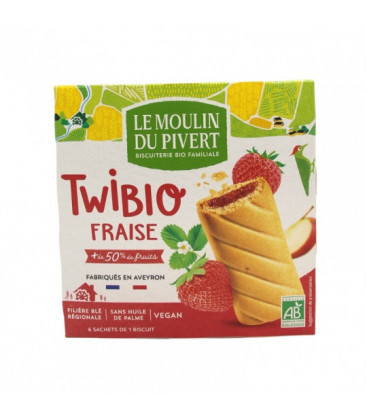 DATE PROCHE - Biscuits Twibio fourrés à la fraise bio & vegan