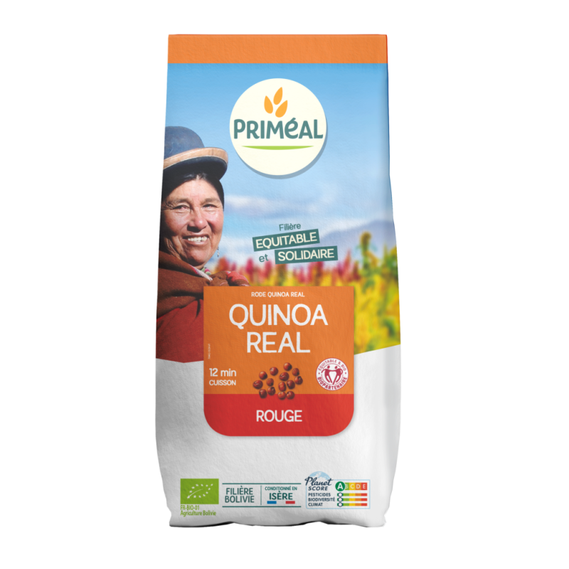Quinoa Real Rouge  bio, vegan et sans gluten - 500 g | PRIMÉAL