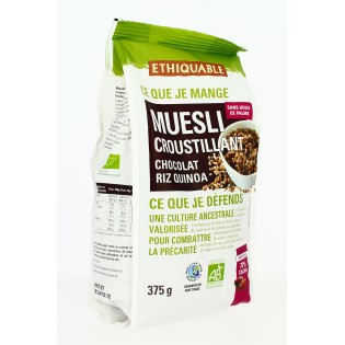 Muesli Croustillant Chocolat Quinoa - 375 g | ETHIQUABLE