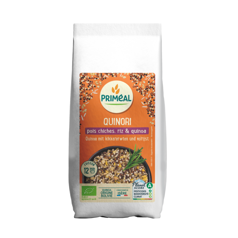Quinori : quinoa & riz bio - 500 g | PRIMÉAL