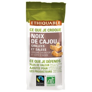 Noix de Cajou Grillées et Salées bio & équitable - 125 g | ETHIQUABLE