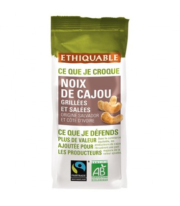 Noix de Cajou Grillées et Salées bio & équitable - 125 g | ETHIQUABLE