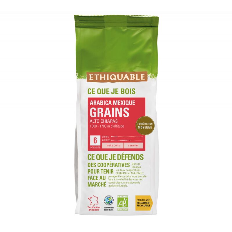 Café Mexique GRAINS bio & équitable - 500 g