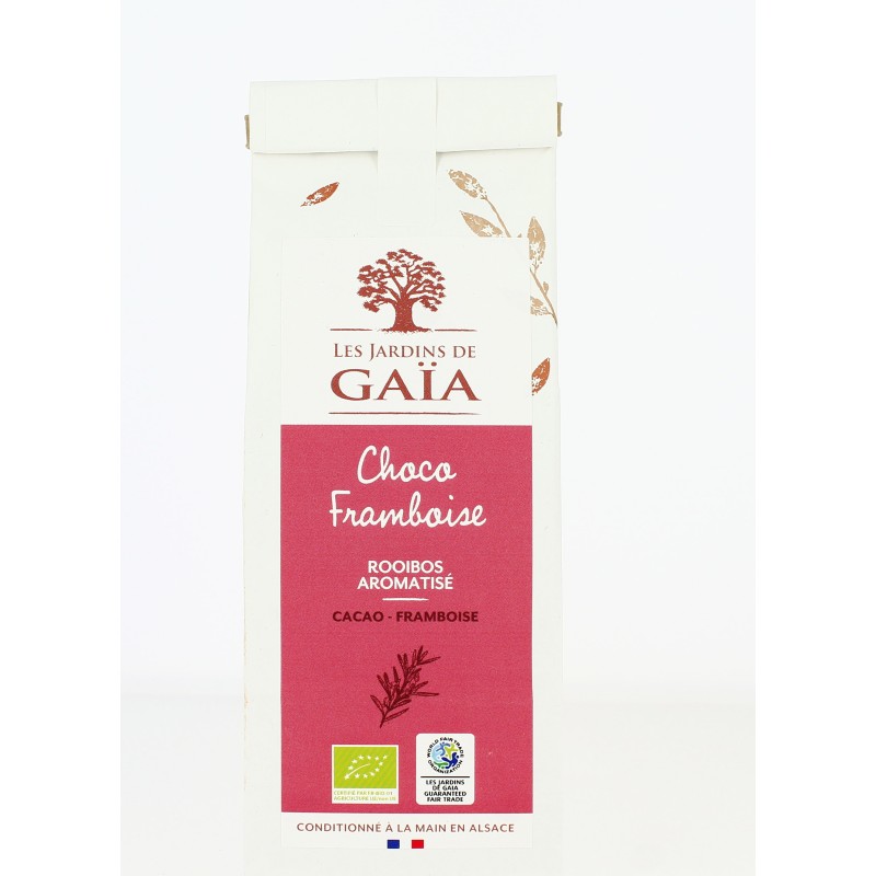 Un printemps chez les San-  Rooibos aromatisé (framboise cacao) - 100 g | JARDINS DE GAÏA