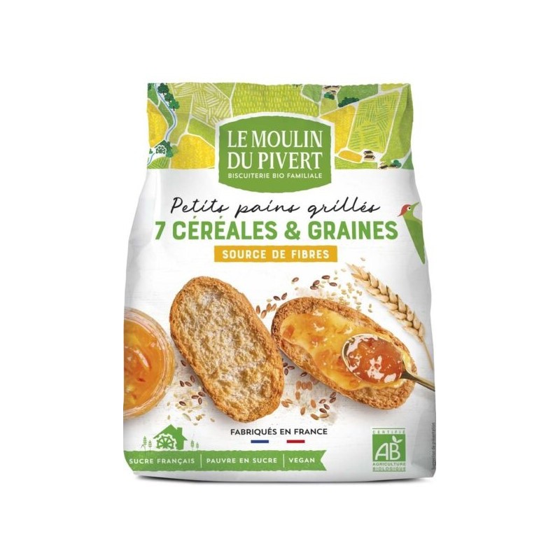 Petits Pains Grillés 7 Céréales & Graines bio & vegan