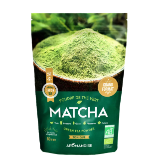 Poudre de thé vert bio japonais Matcha - 80 g | AROMANDISE