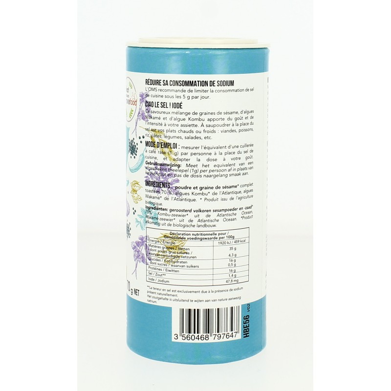 Ciao le sel - Iodé Bio - 70 g | AROMANDISE