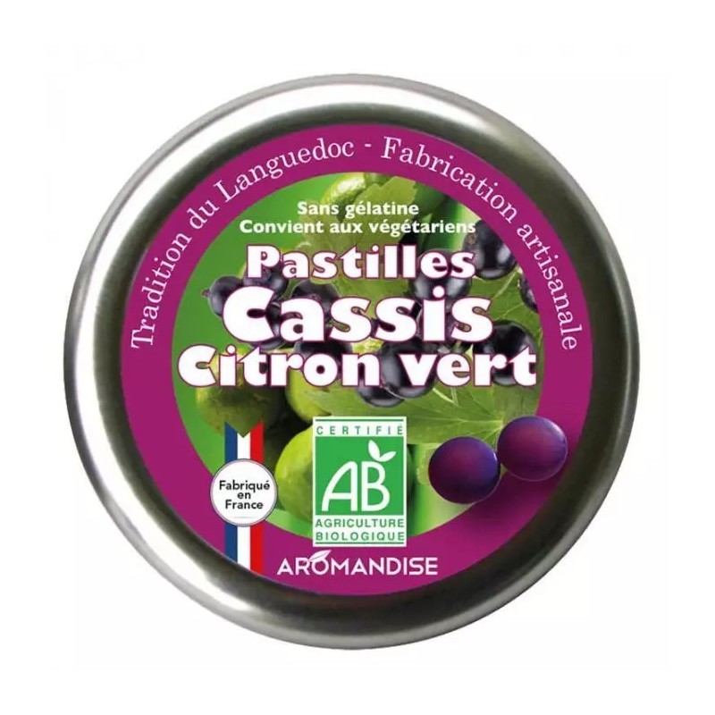 Pastilles Cassis Citron Vert - Bio