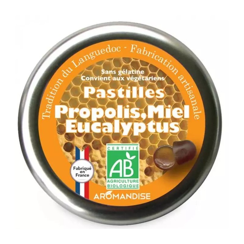 Pastilles Propolis Miel et Eucalyptus - Bio