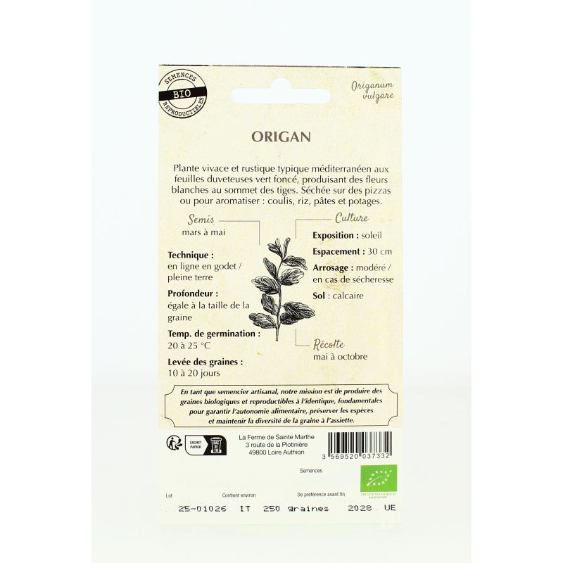 ORIGAN AB- Semences reproductibles bio
