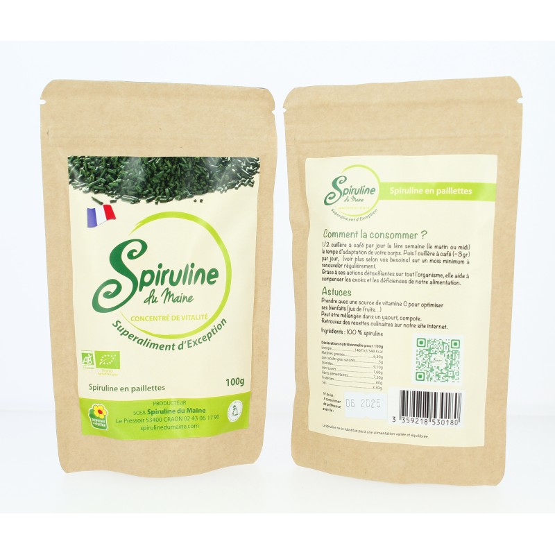 Spiruline Bio en paillettes