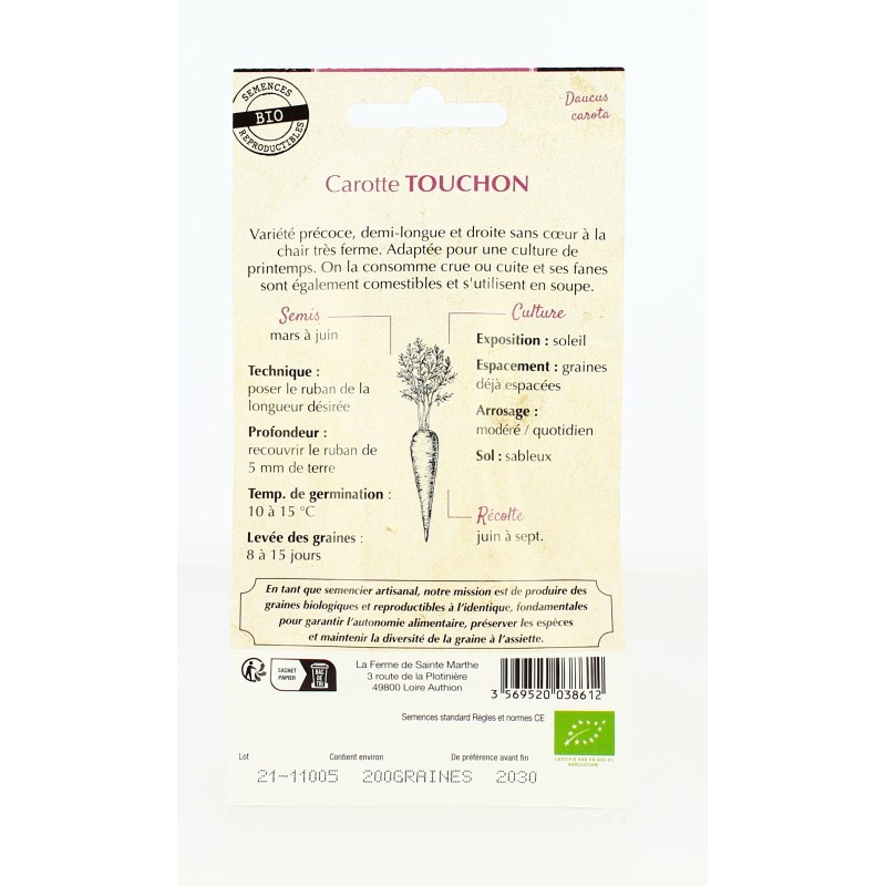 AB  - Semences reproductibles bio | FERME DE SAINTE MARTHE