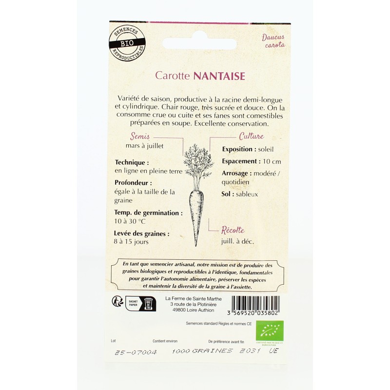 AB  - Semences reproductibles bio | FERME DE SAINTE MARTHE