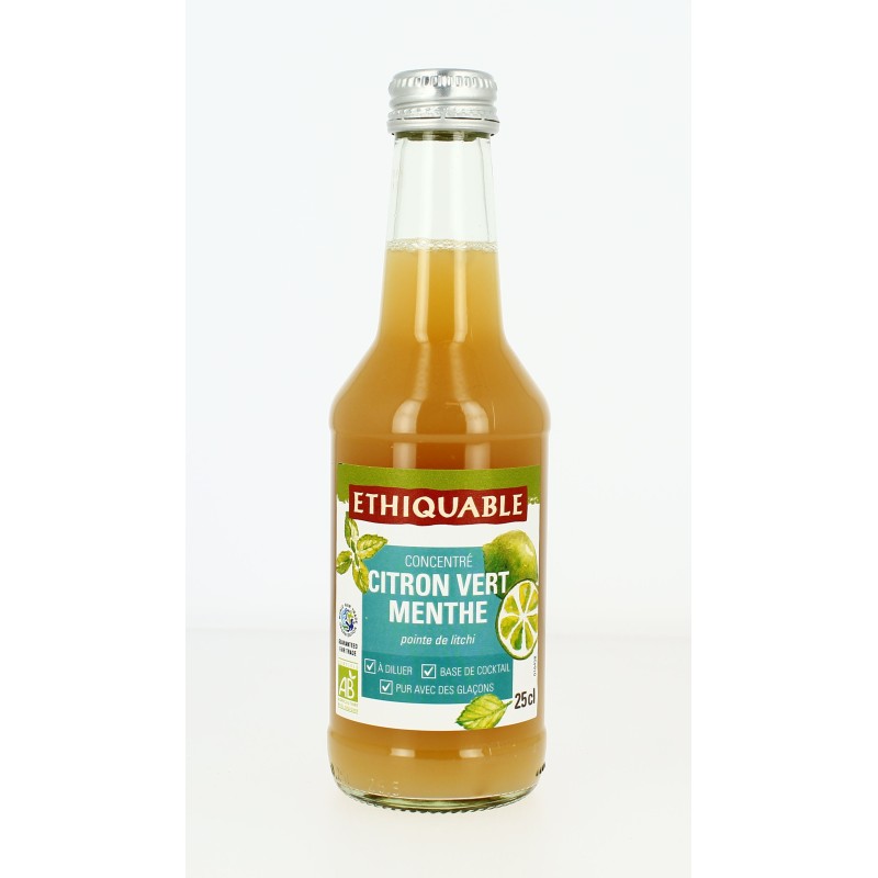 Concentré Citron Vert Menthe Bio - 25 cL | ETHIQUABLE