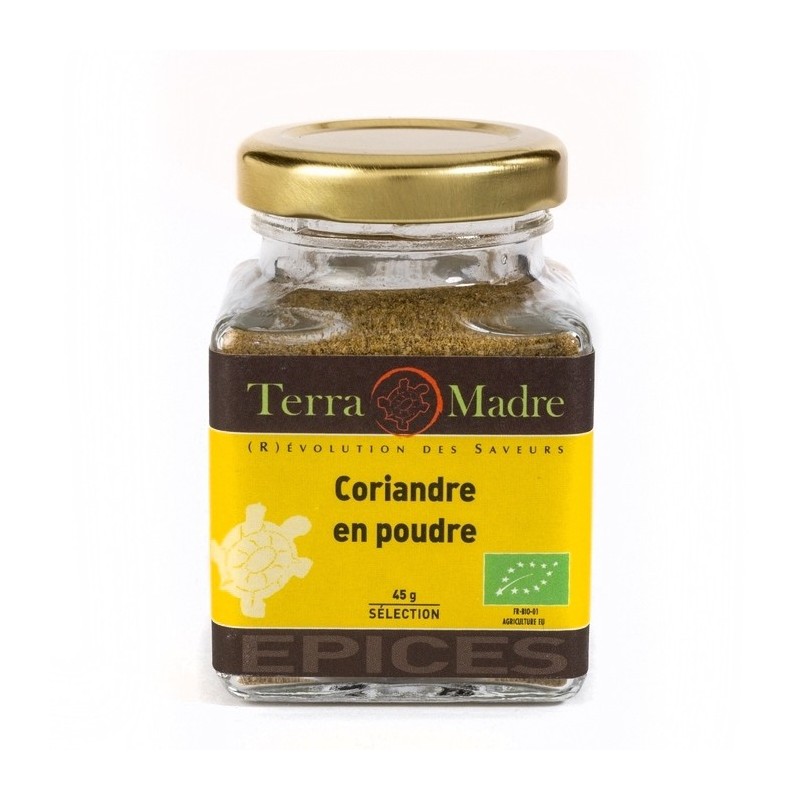 Coriandre en poudre bio (petit pot) - 45 g | TERRA MADRE