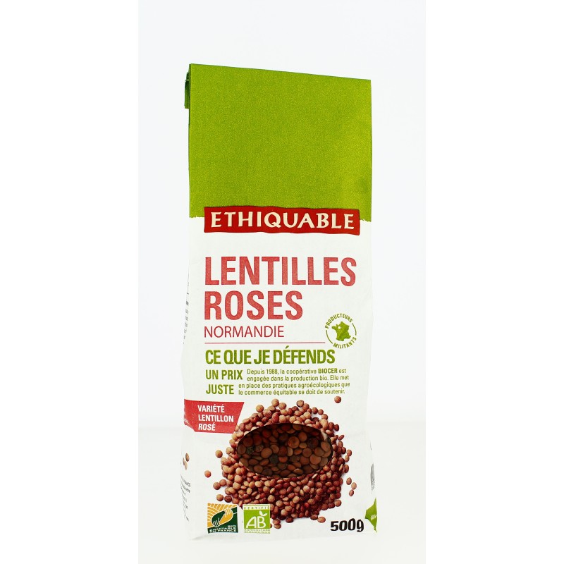 Lentilles Roses bio & équitable