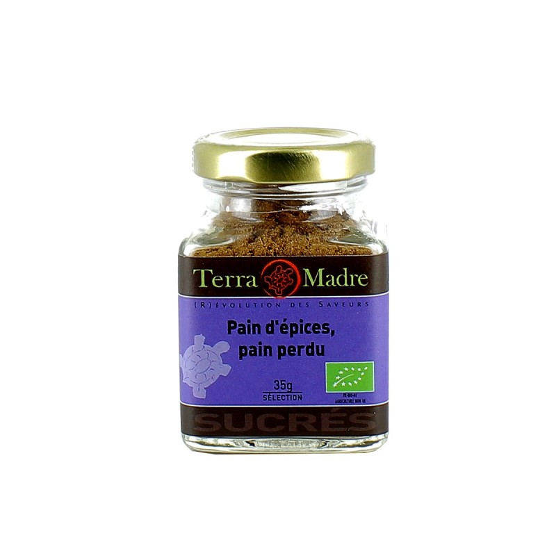 Pain d'épices et Pains perdus - Mélange d'épices bio pour Biscuits, Pâtisseries, Tartes, Gâteaux de Noël' - 35 g | TERRA MADRE