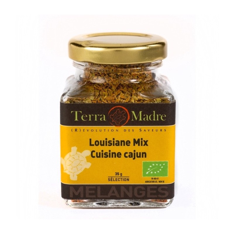 Louisiane Mix - Mélange d'épices bio pour cuisine Créole et plat de légumes Cajuns - 35 g | TERRA MADRE