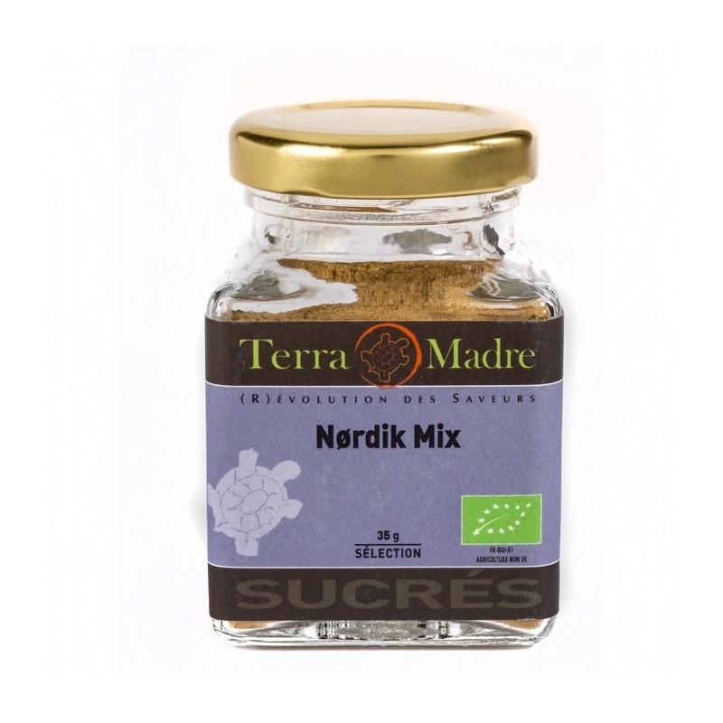 Nordik Mix - Mélange d'épices bio pour Cakes, Gâteaux roulés, Biscuits, Confitures, Pâtisserie, Pains d'é - 35 g | TERRA MADRE