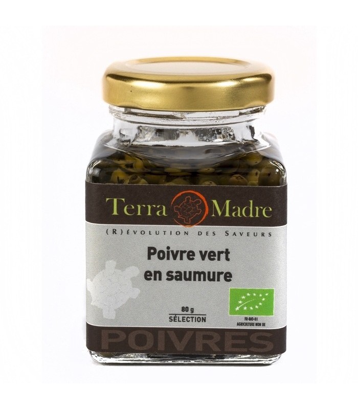 Poivre vert en saumure 55g bio