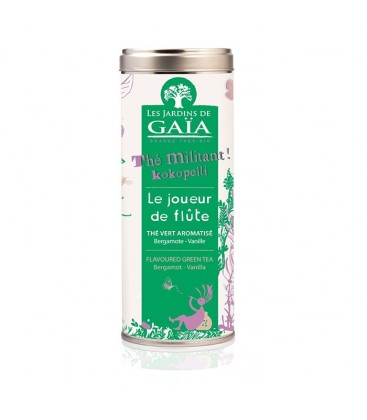Le joueur de Flûte - Thé Vert aromatisé (Bergamote Vanille) bio - 100 g | JARDINS DE GAÏA