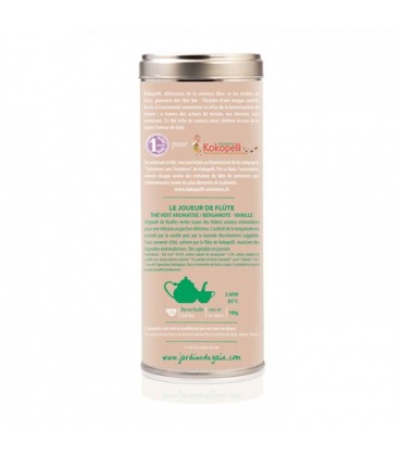 Le joueur de Flûte - Thé Vert aromatisé (Bergamote Vanille) bio - 100 g | JARDINS DE GAÏA