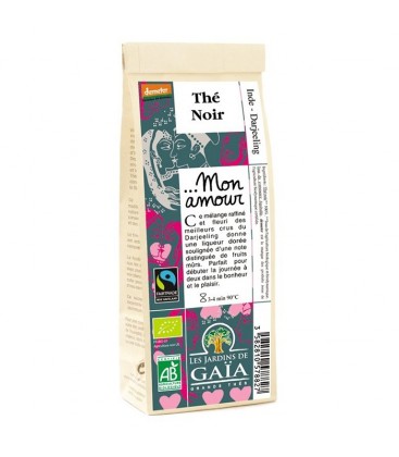 Mon Amour - Thé noir mélange de thés Darjeeling demeter bio & équitable - 100 g | JARDINS DE GAÏA