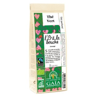 L'O à la bouche - Thé vert parfumé Orange bio & équitable - 100 g | JARDINS DE GAÏA