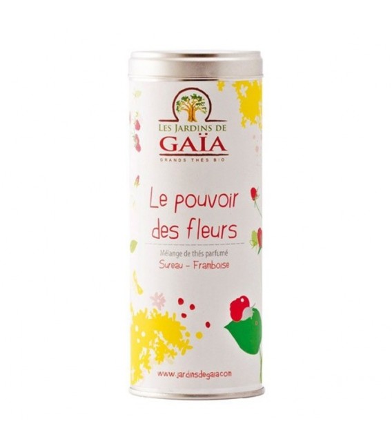 DATE DÉPASSÉE - Le Pouvoir des Fleurs - Mélange de Thés parfumés (Sureau , Framboise) bio