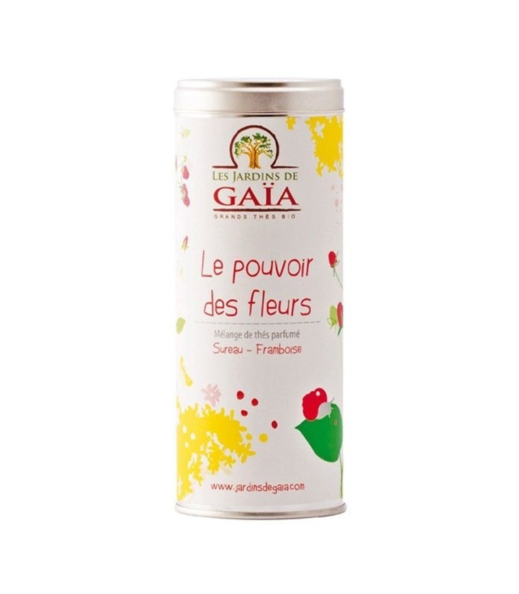 DATE DÉPASSÉE - Le Pouvoir des Fleurs - Mélange de Thés parfumés (Sureau , Framboise) bio