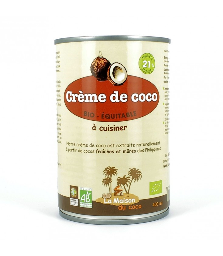 DATE DÉPASSÉE - Crème de coco bio à cuisiner 21%