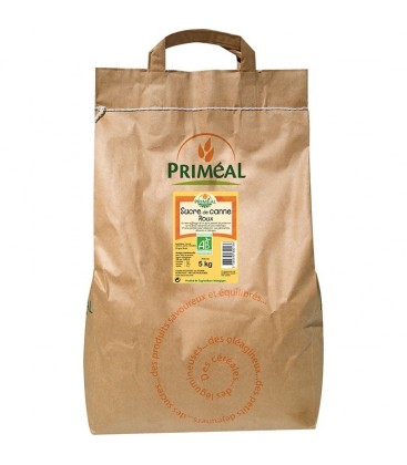 Sucre de Canne Roux bio VRAC RHD - 5 kg | PRIMÉAL