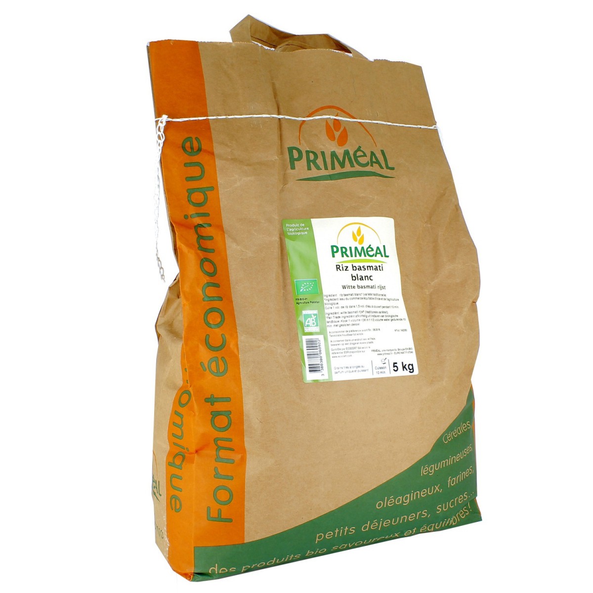 PRIMEAL RHD Riz basmati blanc bio 5 kg PRIMEAL