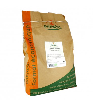 Riz thaï brun complet bio VRAC RHD - 5 kg | PRIMÉAL