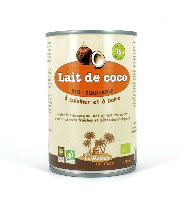 Lait de Coco bio 15% - 400 ml