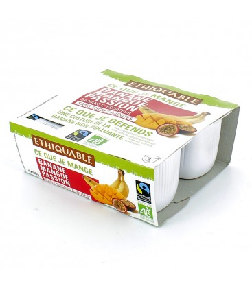 Purée de banane, mangue & passion bio et équitable - 400 g | ETHIQUABLE