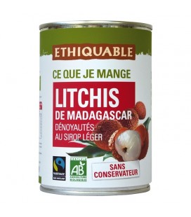 Litchis dénoyautés au sirop bio & équitable