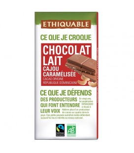 DATE PROCHE - Chocolat Lait Cajou Caramélisée bio & équitable