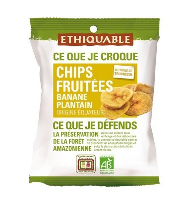 Chips FRUITÉES Banane Plantain bio & équitable