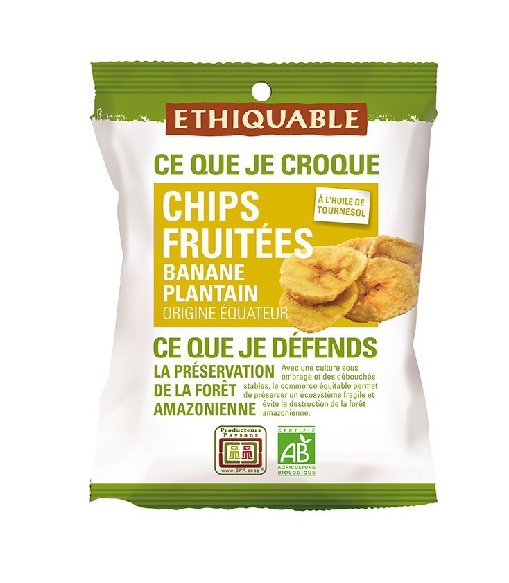 Chips FRUITÉES Banane Plantain bio & équitable