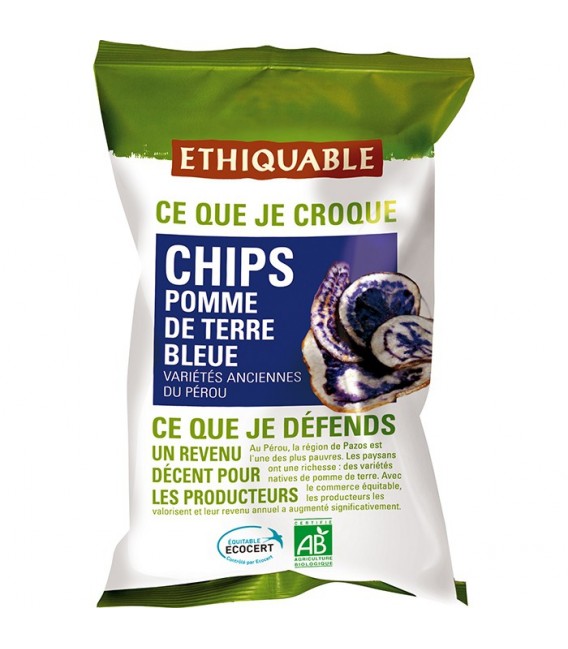 Chips Pomme de Terre Bleue bio & équitable