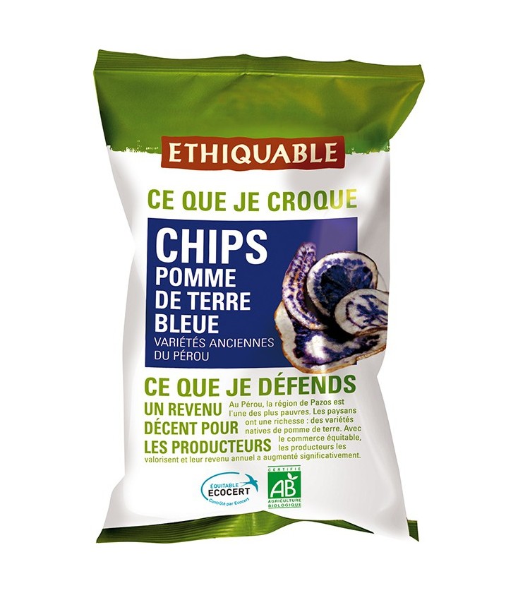 Chips Pomme de Terre Bleue bio & équitable