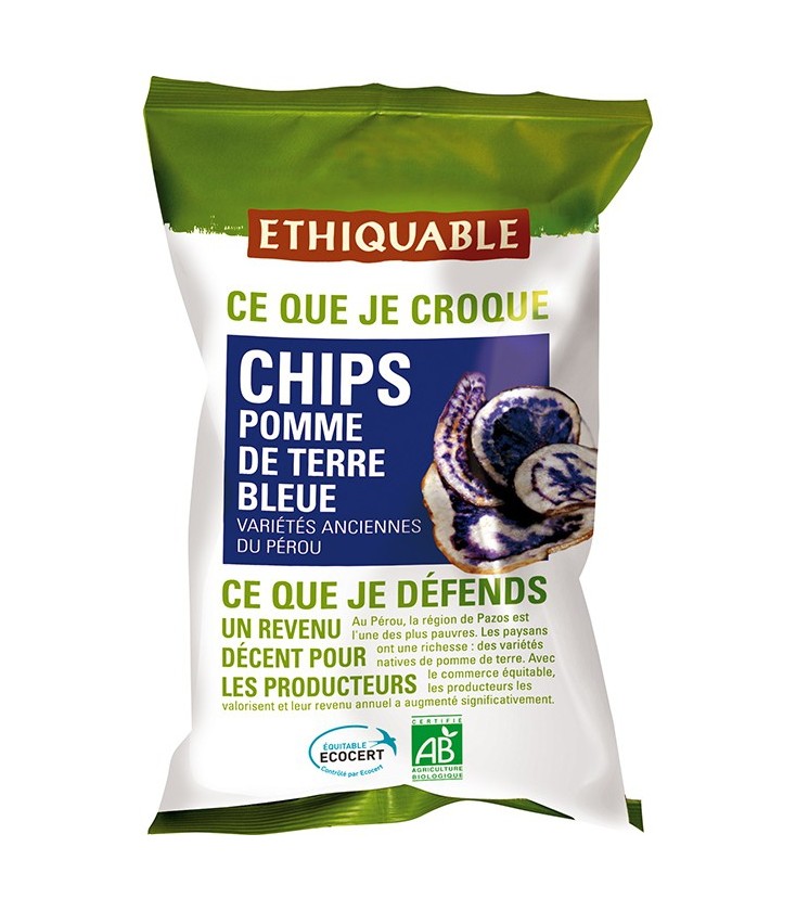 DATE PROCHE - Chips Pomme de Terre Bleue bio & équitable